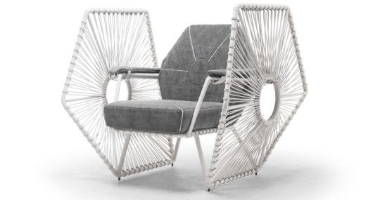 The Imperial Wings Easy Armchair. Designed by Kenneth Cobonpue as part of his new Star Wars-themed furniture collection.