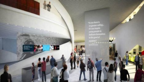 The inside of the new National Veterans Memorial and Museum.