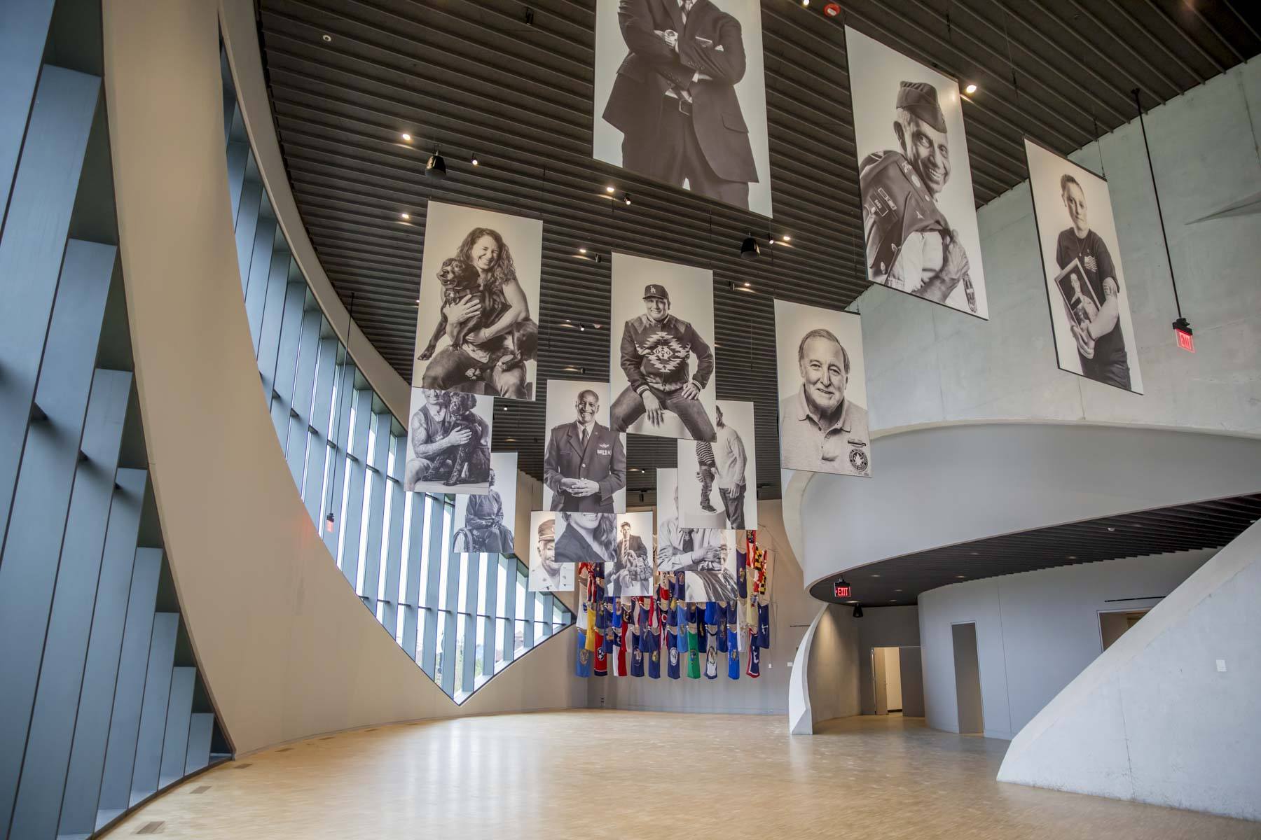 The inside of the new National Veterans Memorial and Museum.
