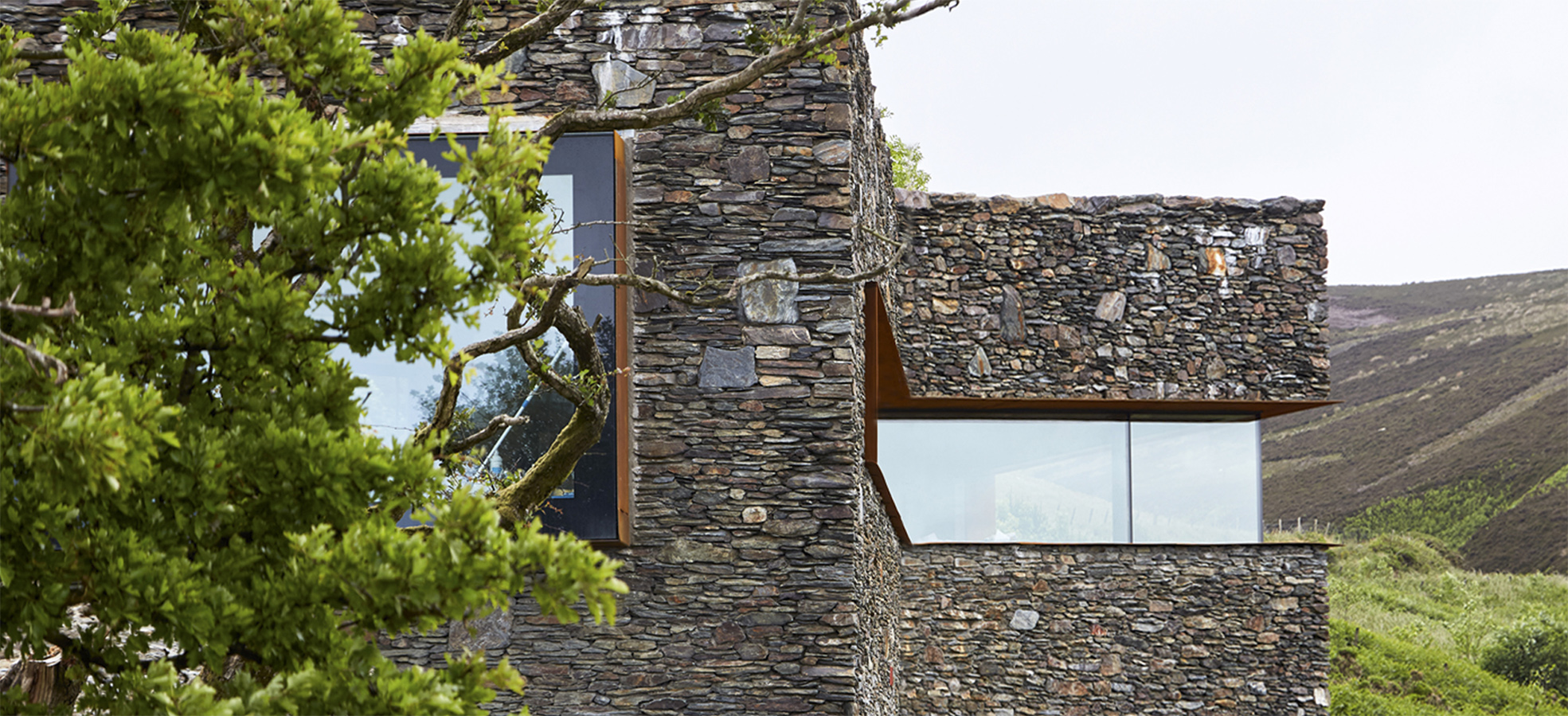 The stone exterior of the new Sartfell Retreat.