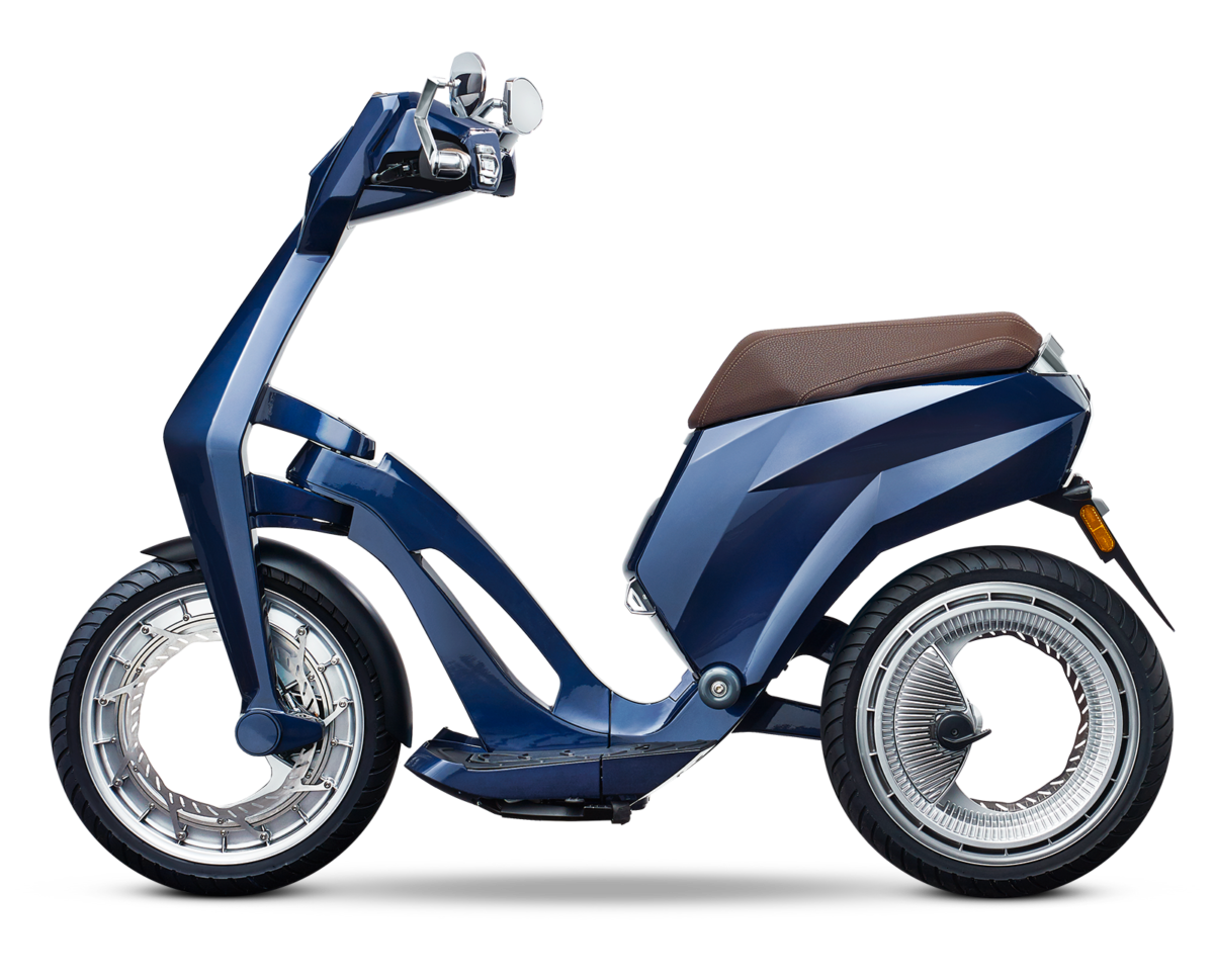 Profile of the UJET Electric Scooter set against a white background.