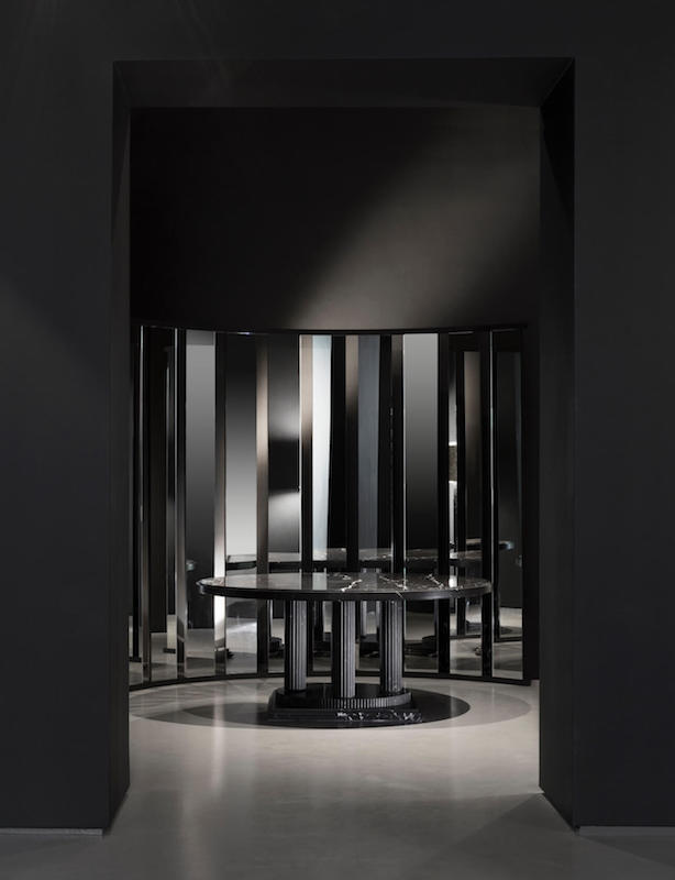 "Untitled IV," a black marble table featured in Karl Lagerfeld's new Architectures furniture collection.