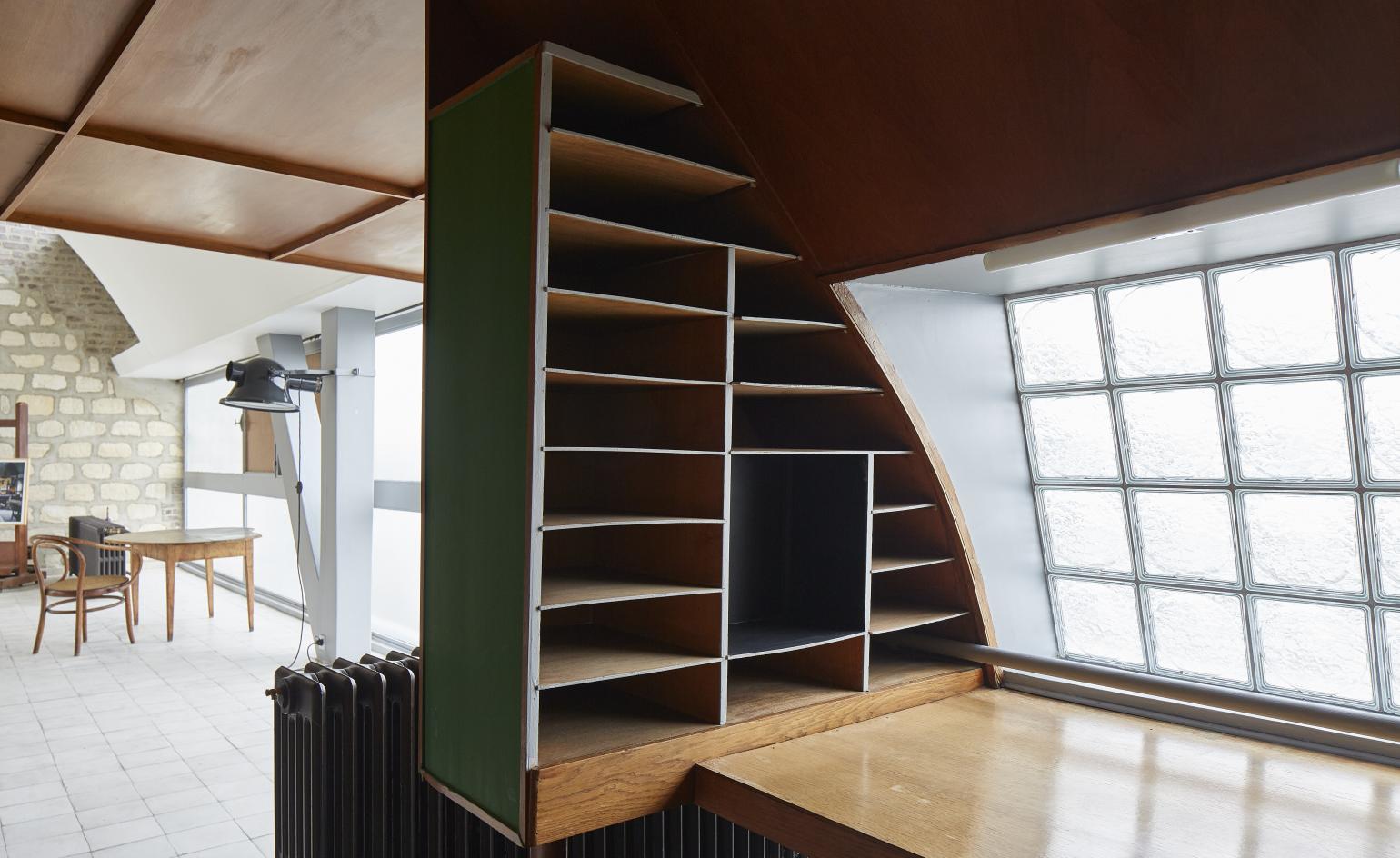 The studio inside Le Corbusier's Paris Apartment. 