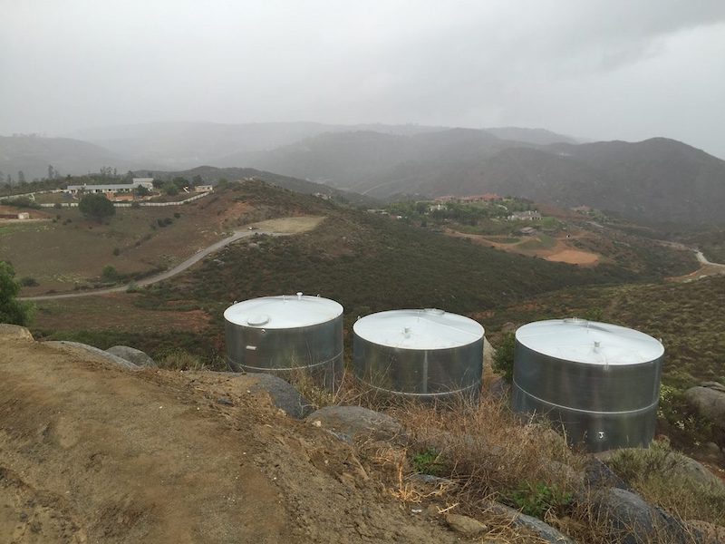 Casa Águila's rainwater collection tanks. 