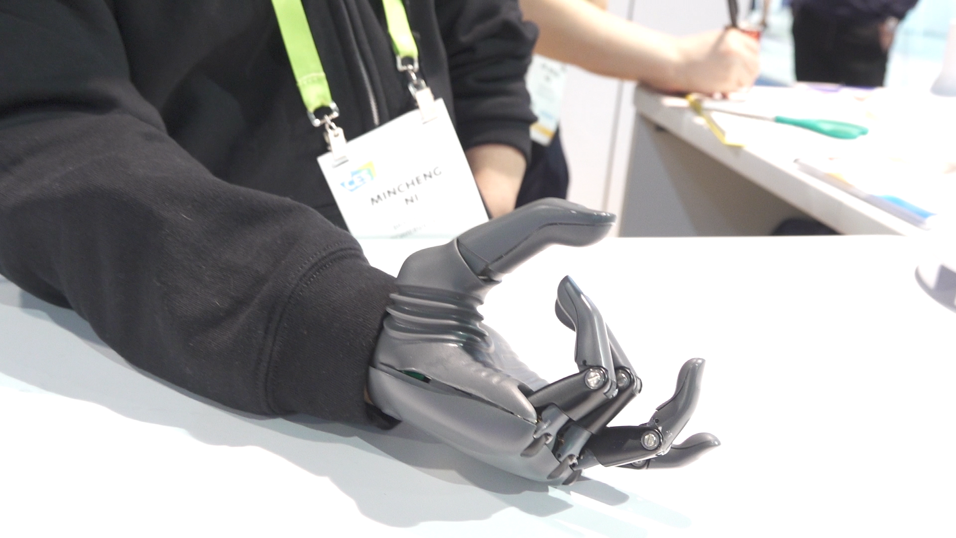 The Brain Robotics prosthetic hand featured at CES 2019.