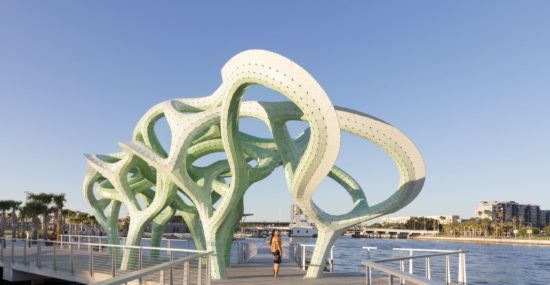 The Form of Wander art installation in Tampa, Florida.