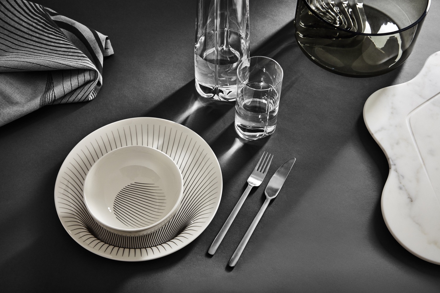 Porcelain bowls featured in Zaha Hadid Design's new kitchenware collection.