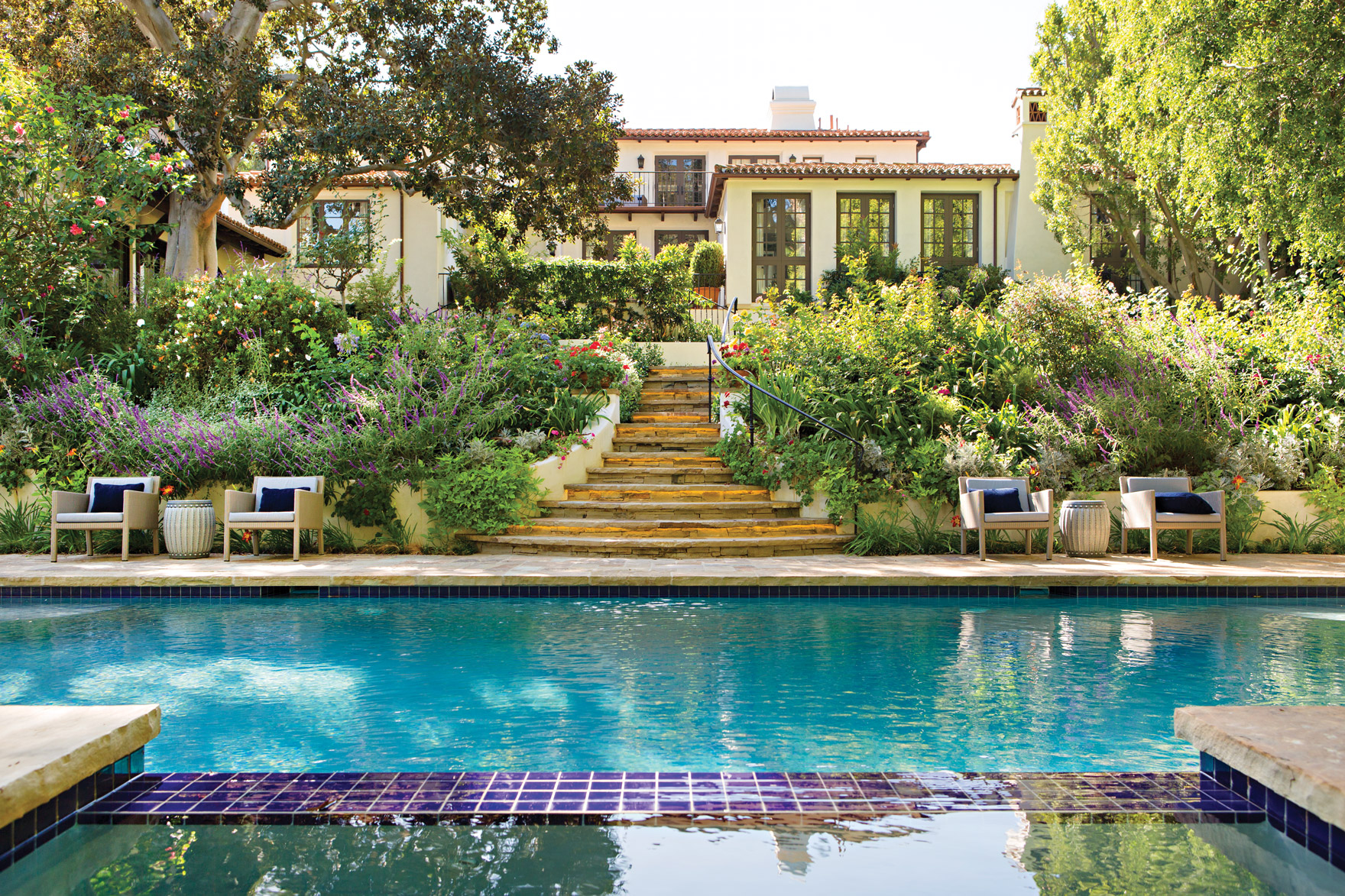 The swimming pool outside actress Linda Christian's former Bel-Air home.