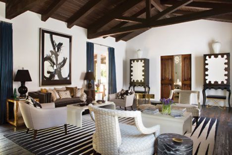 The living area inside actress Linda Christian's former Bel-Air home.
