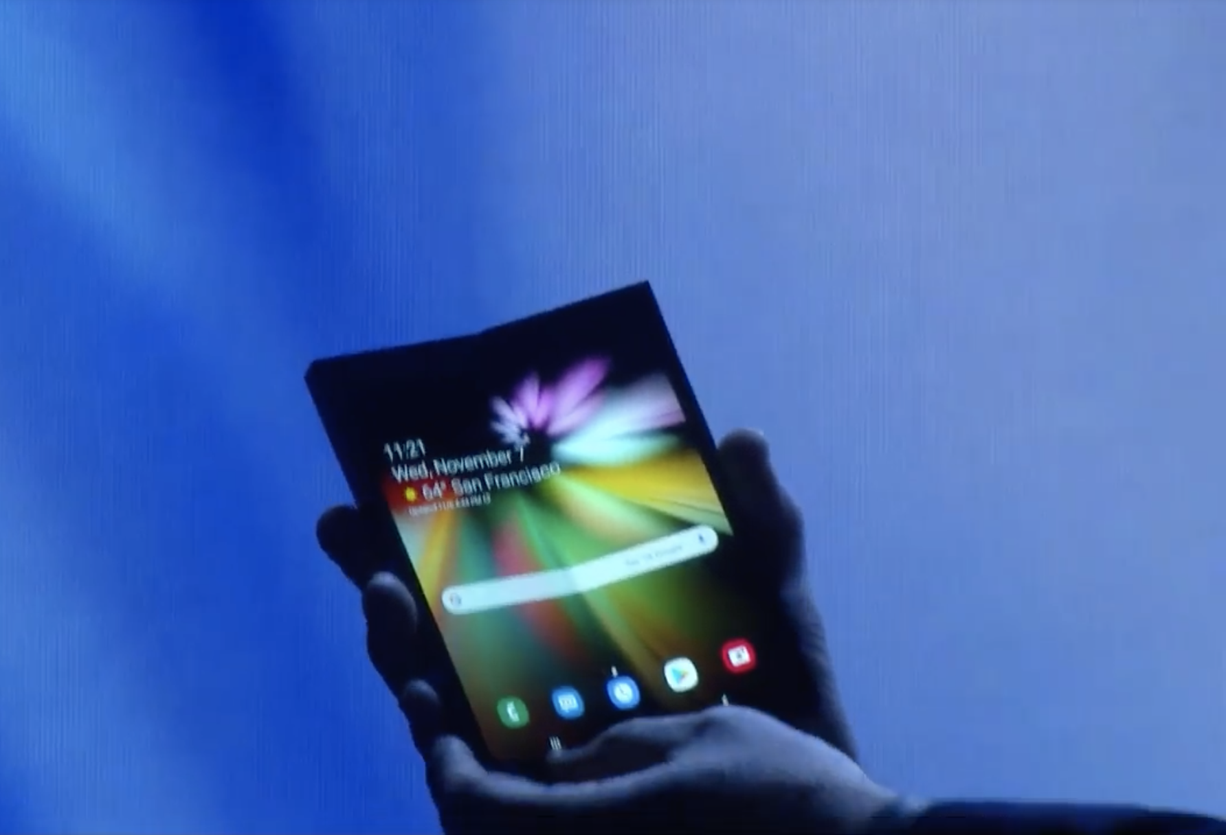 Samsung's new Infinity Flex Display foldable smartphone (unfolded)