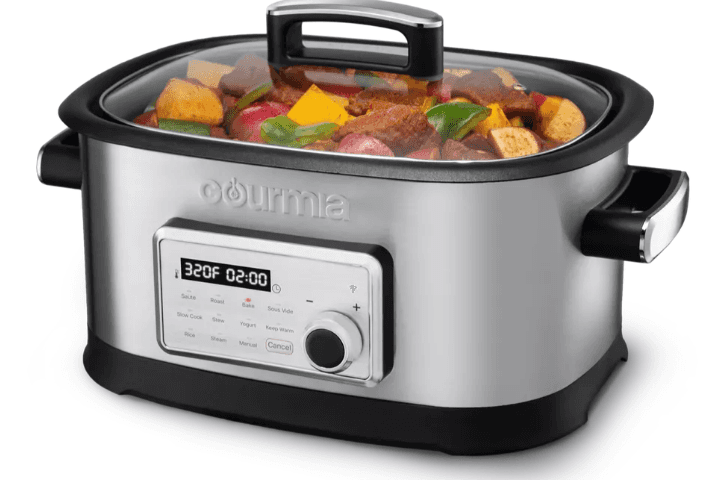 Gourmia's 11-in-1 Deluxe Multi-Cooker against a white backdrop.