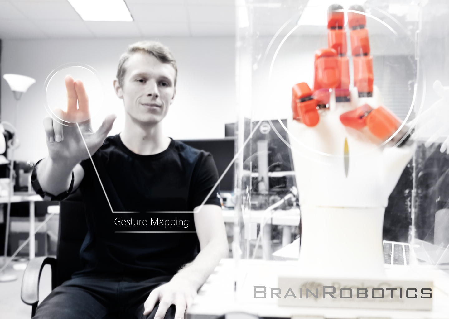 One of the Brain Robotics prosthetic hand featured at CES 2019. 
