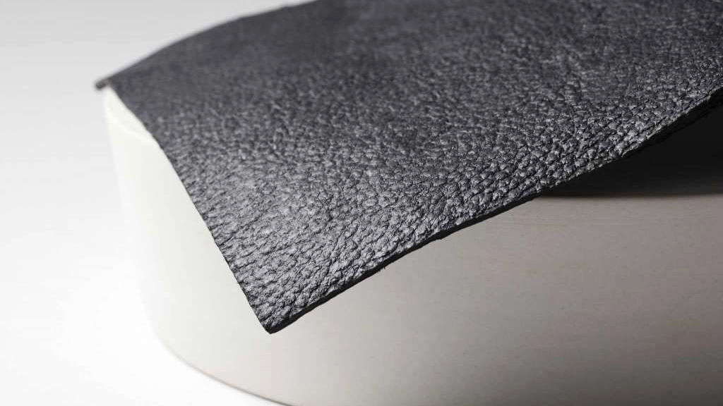 Close-up of Mylo: a new leather alternative made from mushroom mycelium. 