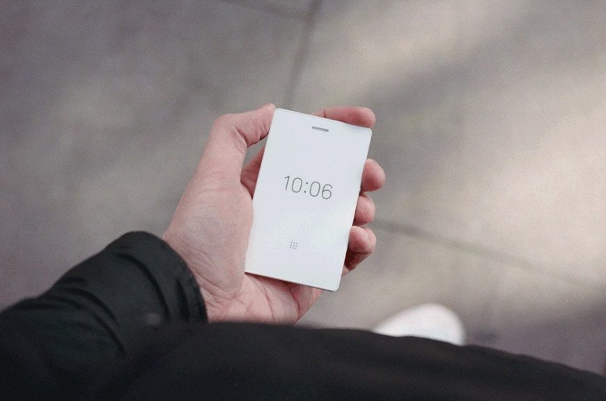 The Light Phone 2 minimalist smartphone.