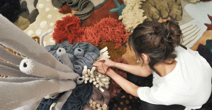 Stills from "Coral Garden," Vanessa Barragão's new art project made entirely from textile waste.