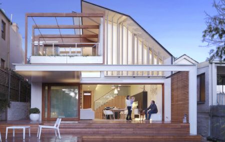 Exterior shot of Australia's new eco-friendly Waverley House.