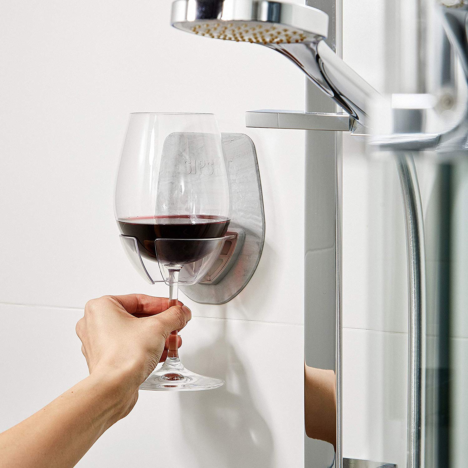 Wine Glass / Beer Can / Bottle Drink Holder for the Shower