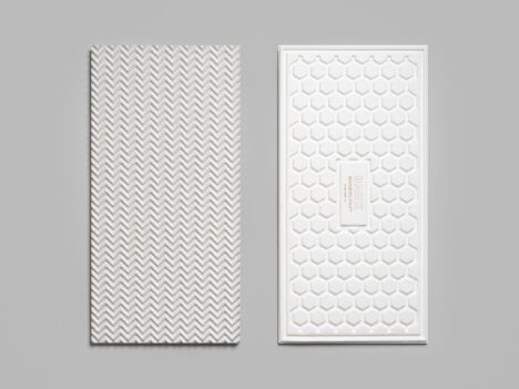 Bio-based acoustic pulp panels, created by Form Us With love in collaboration with BAUX.