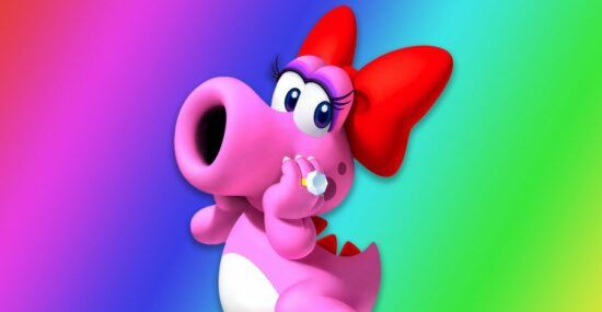 Birdo, an ostensibly queer character featured in the iconic Super Mario Bros series.
