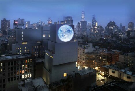 "blu Marble," the new art installation from Sebastian Errazuriz that uses a NASA satellite to livestream the face of the Earth.