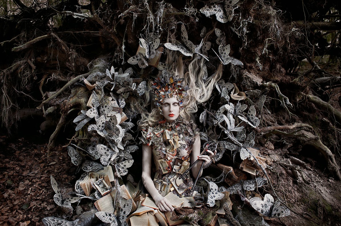 Stills from Kirsty Mitchell's surreal "Wonderland" photography series. 