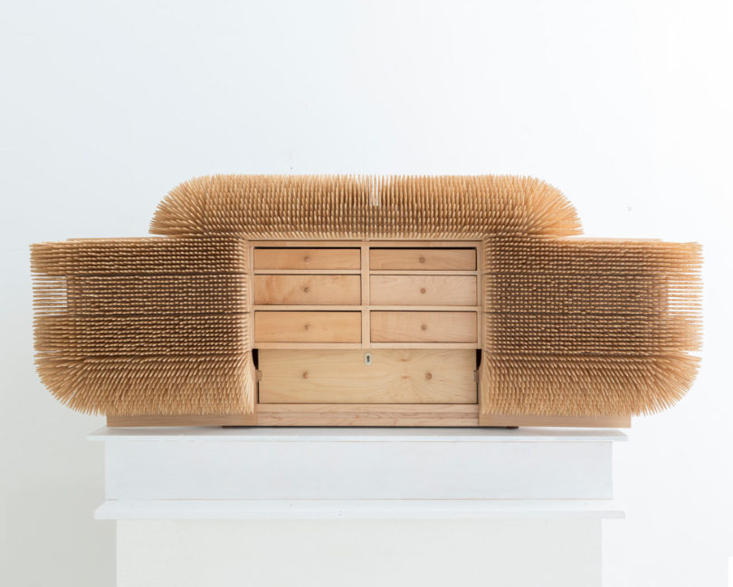The Magistral Chest: one of the many sculptural furniture pieces featured in Sebastian ErraZuriz' new "Breaking the Box" collection. 