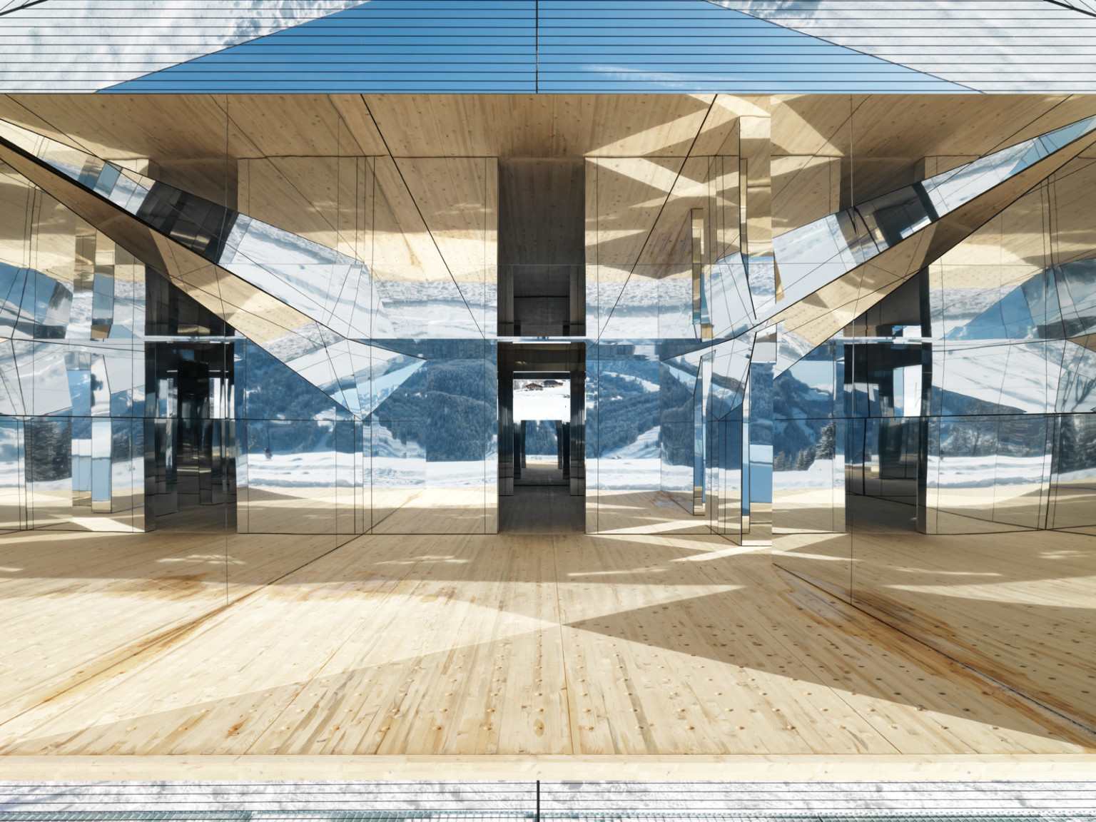 Mirage Gstaad's kaleidoscopic mirrored interiors.