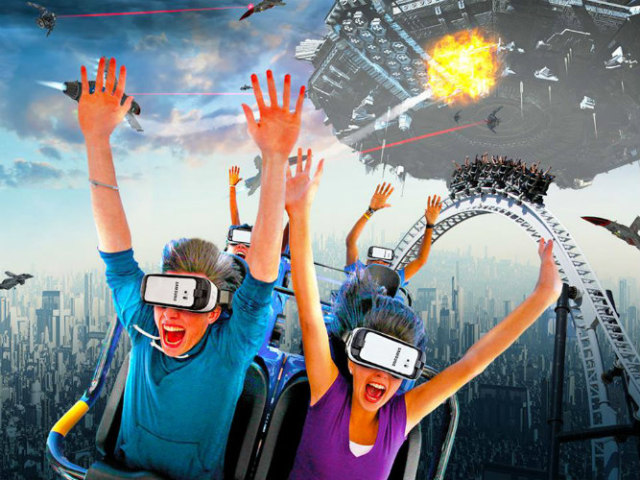 mosaic Precondition feel Six Flags is Now Offering VR Headsets on Select Roller Coasters | Designs &  Ideas on Dornob