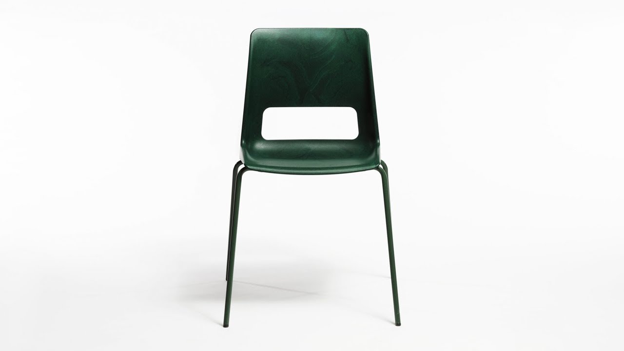 Snøhetta's new S-1500 chair, made from recycled plastics. 