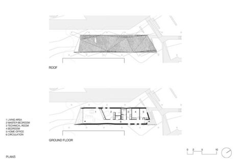 Building plans for "Suspended Forest," one of several writers' residences in Swtizerland's Jan Michalski Foundation.