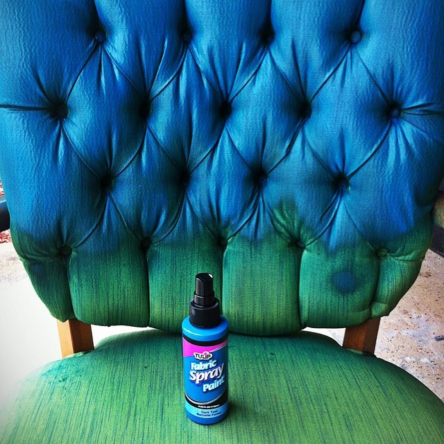 Why not spray paint your old chairs to give them a brand new lease on life? 