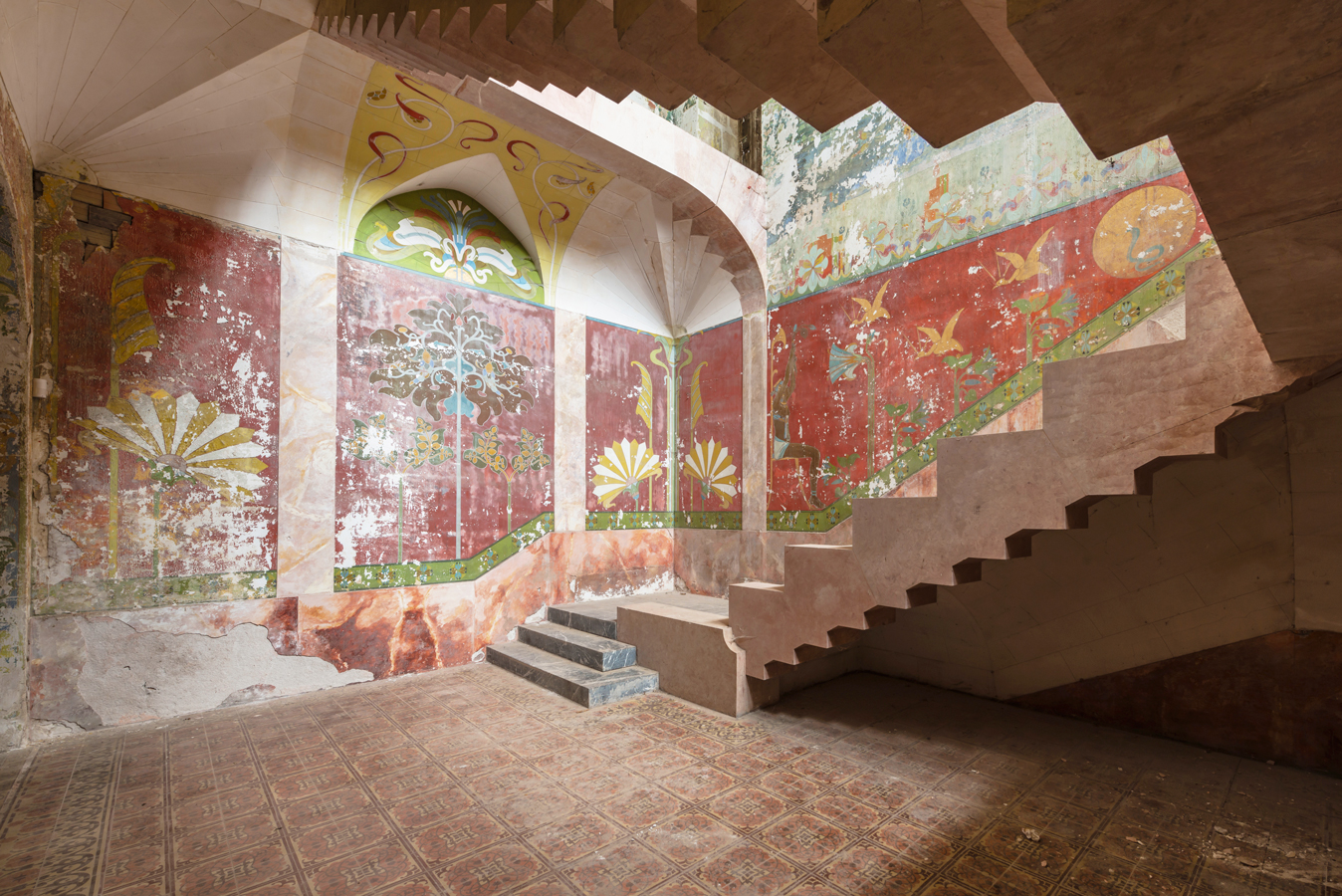 Stills from "The Imaginary Museum," the new photography series from Romain Veillon that shines a light on Europe's abandoned murals. 