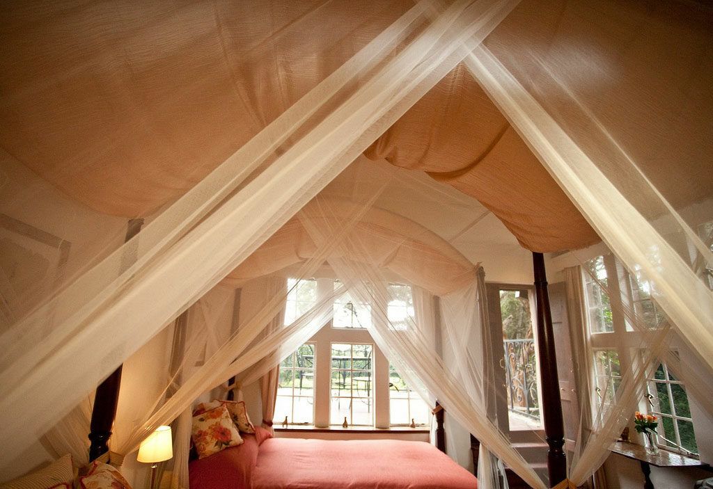 The safari-inspired sleeping quarters inside Nairobi's Giraffe Manor.