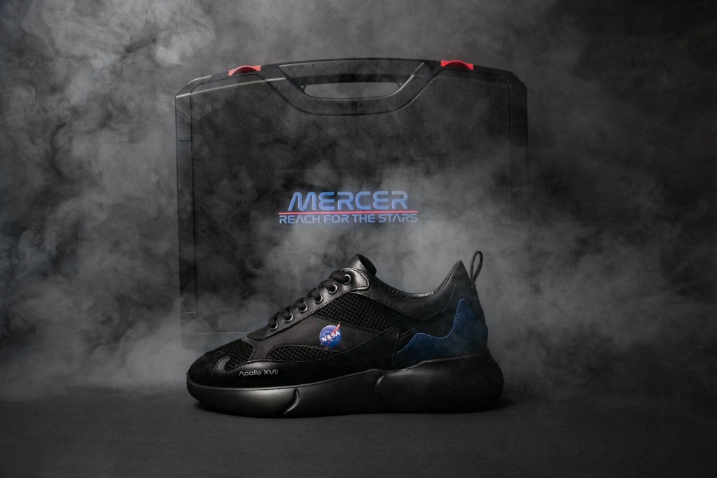 Mercer Amsterdam's special edition Night Mission sneaker. 