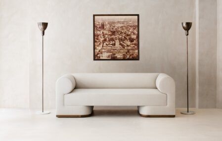 The Dahlem Sofa, one of many luxurious chairs and couches featured in Dmitriy & Co's new spring-summer collection.