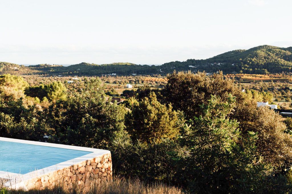 The gorgeous views seen when looking out from the Ibiza Campo Loft.
