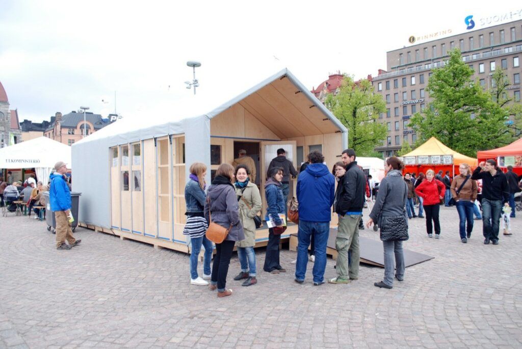 liina transitional shelter on display