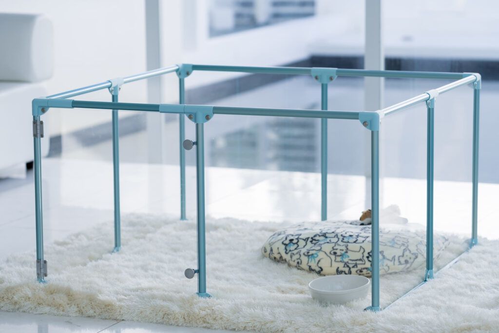 "Lucidium," the new transparent pet enclosure from Clearly Loved Pets.