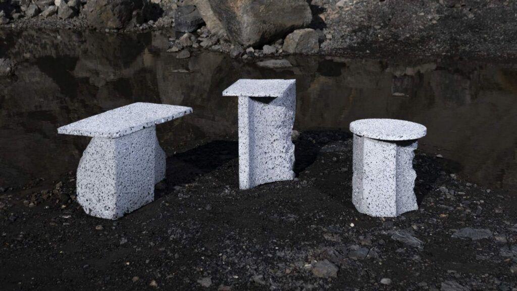 Pieces from "Moon Rock," the new out-of-this-world furniture collection from Studio Furthermore.