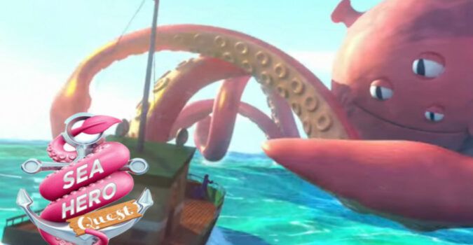Stills from the "Sea Hero Quest" Game used to text UK patients for early signs of Alzheimer's.