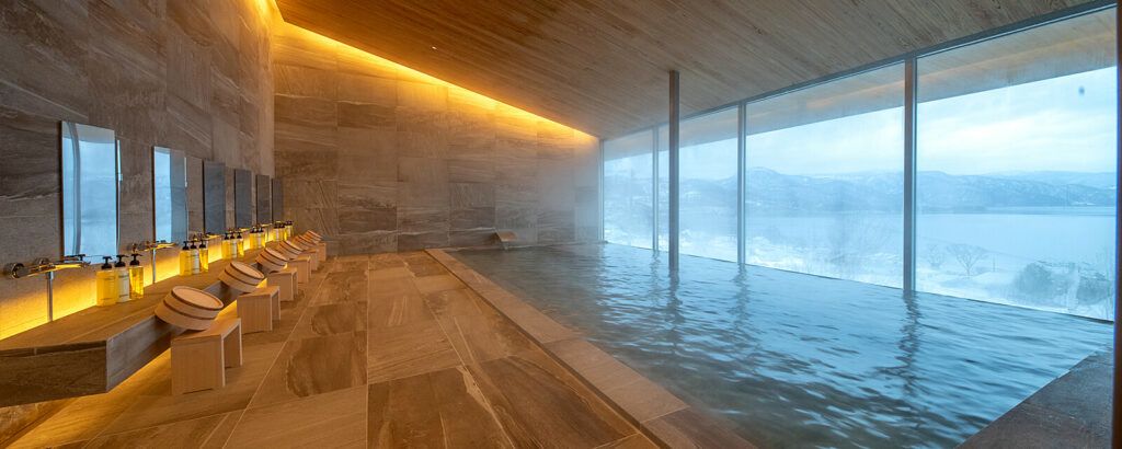 The spa inside Japan's new WE Hotel Tōya.
