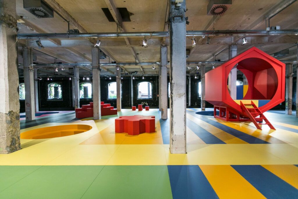 "Landscape for Play," an ultramodern playground located in the Matadero Madrid Cultural Center. 