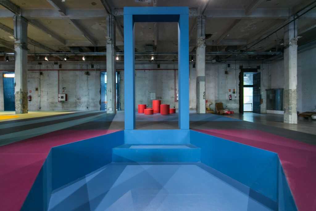 "Landscape for Play," an ultramodern playground located in the Matadero Madrid Cultural Center.