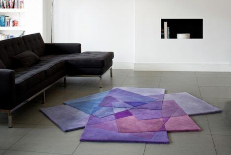 Purple tone abstract rug