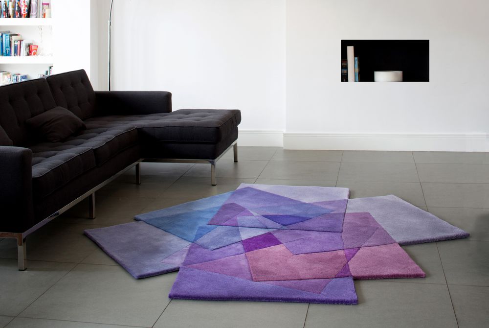 Purple tone abstract rug