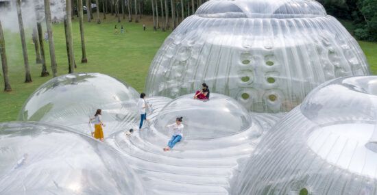 "Air Mountain," an inflatable pavilion in Shenzhen, China.