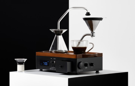 Barisieur Tea and Coffee Brewing Alarm Clock, designed by Joshua Renouf.