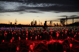 Stills from artist Bruce Munro's new "Field of Light" installation in Paso Robles, California.