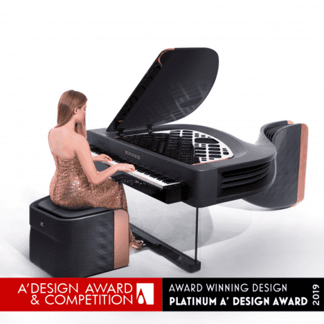Exxeo Luxury Hybrid Piano, designed by iMAN Maghsoudi.