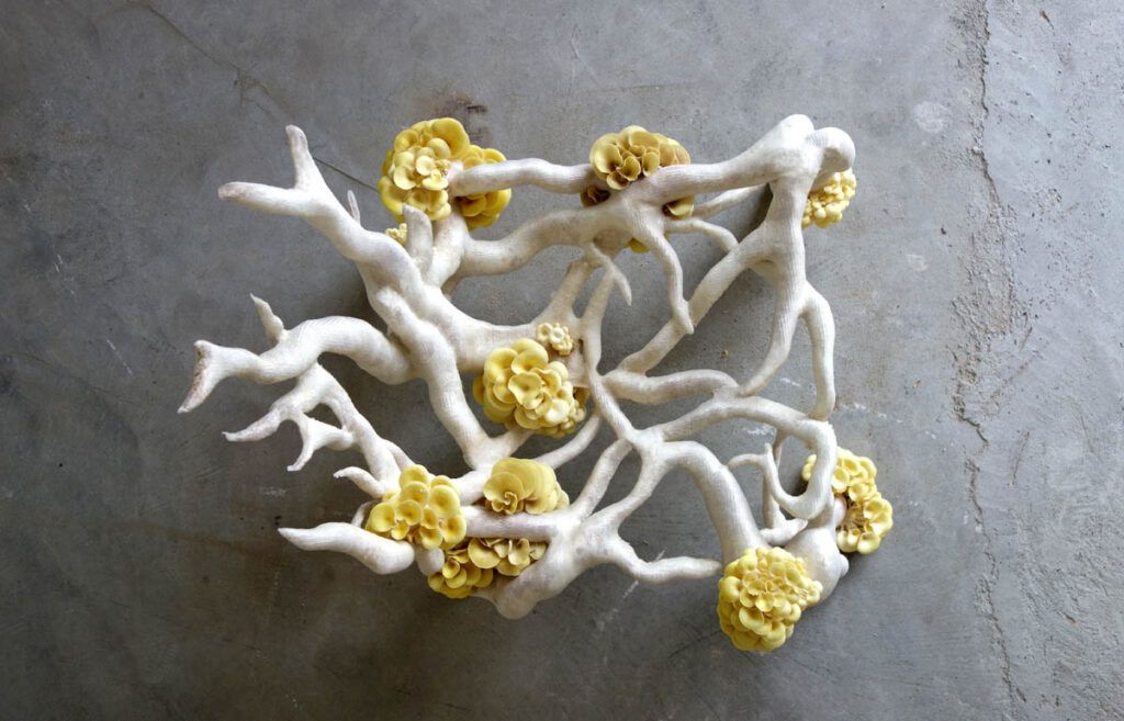 Mycelium decorative wall piece